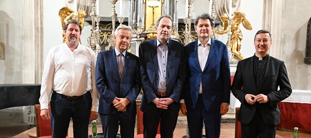 v.l.: Thomas Waitz, Reinhold Lopatka, Rudolf Mitlöhner, Helmut Brandstätter, Peter Schipka