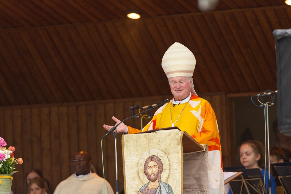 Bischof Manfred Scheuer bei der Predigt zum Pilgergottesdienst.