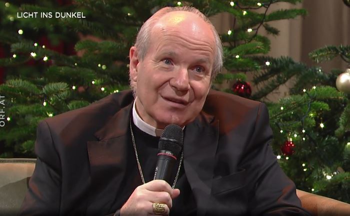 Kardinal Schönborn / ORF Kardinal Christoph Schönborn am 24. Dezember in der ORF-Fernsehsendung 'Licht ins Dunkel'