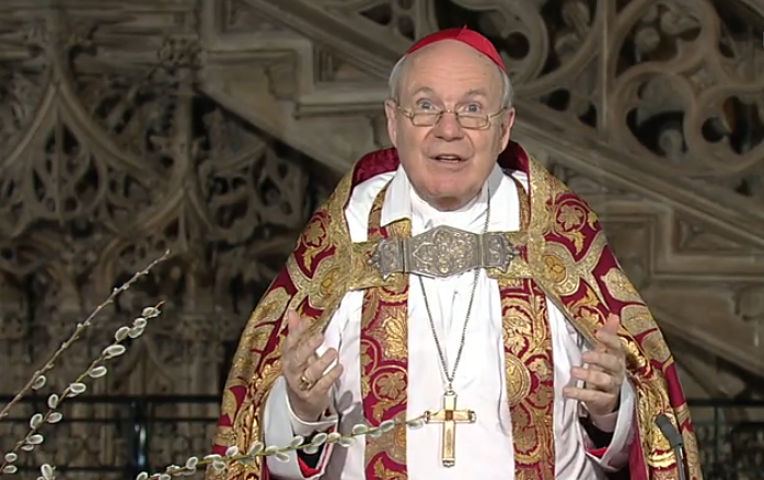 Kardinal Schönborn bei Gottesdienst im Stephansdom / ORF 2, Screenshot