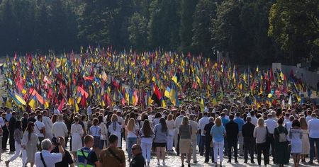 Soldatenbegräbnis in der Ukraine