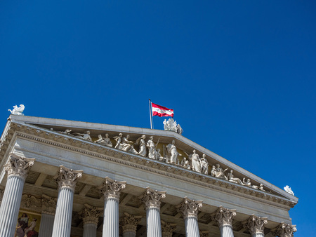 Das ?sterreichische Parlament in Wien. Sitz der Regierung