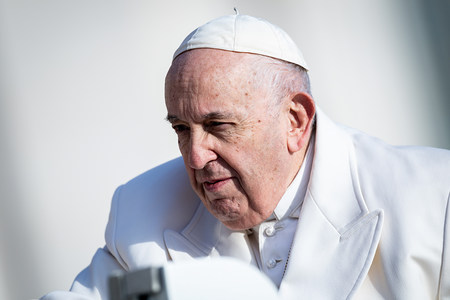 Papst Franziskus während der Generalaudienz auf dem Petersplatz am 30. November 2022 im Vatikan.