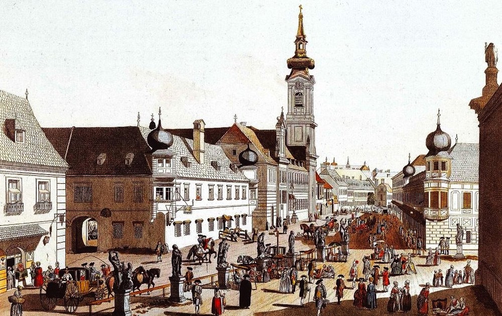 Klosterkirche der Barmherzigen Brüder Wien in historischer Ansicht / barmherzige-brueder.at