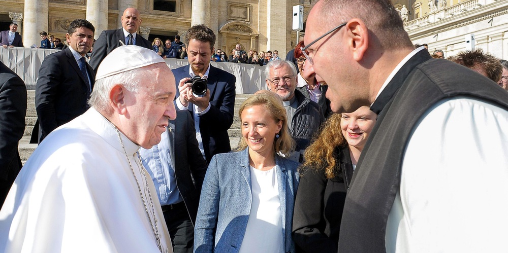 Missio-Präsident P. Karl Wallner bei Papst Franziskus / © Servizio Fotografico - Vatican Media Missio: 'Kirche verliert einen Mann der Mission für die Ärmsten'