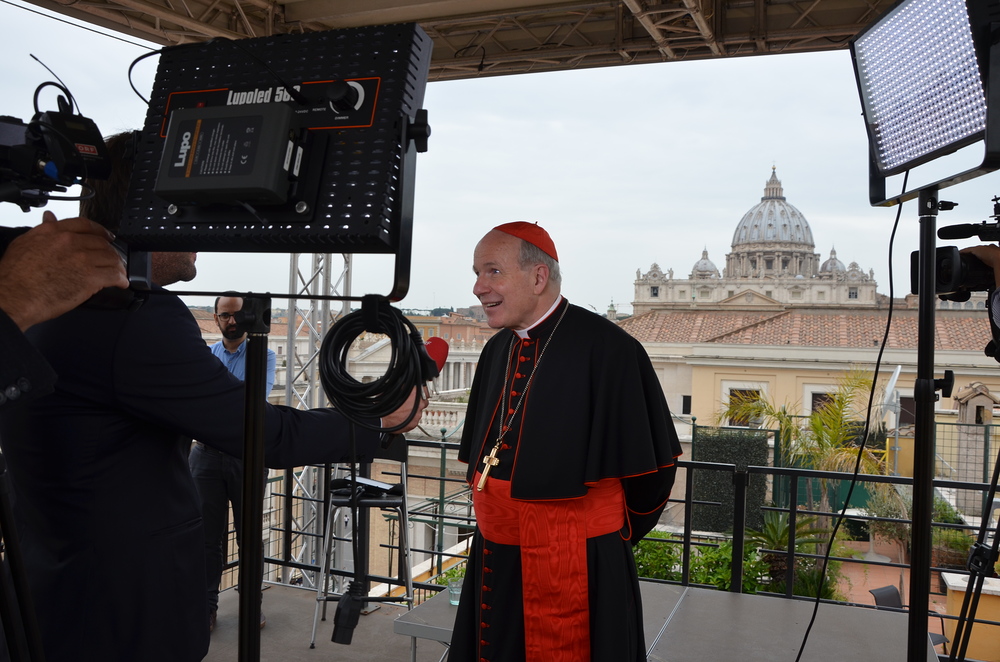 Kardinal Christoph Schönborn / Kathpress / Paul Wuthe Kardinal Schönborn präsentiert in Rom 'Amoris Laetitia' 2016