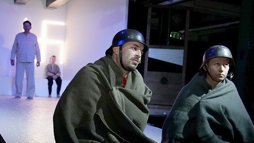 Szene aus dem Theaterstück über Jakob Gapp / Johannes Erler