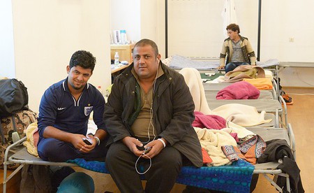 Flüchtlinge in einem Notquartier / kathbild.at / Franz Josef Rupprecht, Franz Josef Rupprecht