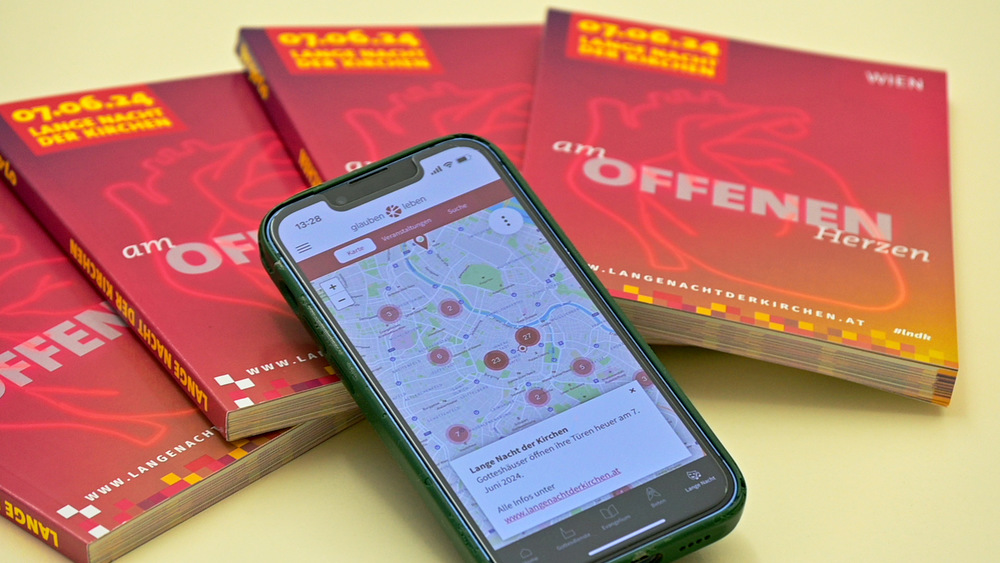 Mit der 'GlaubenLeben'-App durch die 'Lange Nacht der Kirchen' / Kathpress / Henning Klingen Mit der 'GlaubenLeben'-App durch die 'Lange Nacht der Kirchen'