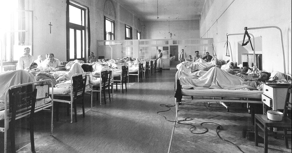 Orthopädisches Spital in der Hofburg im Jahr 1945 / ordensgemeinschaften.at Ordensfrauen: Dramatische Erlebnisse zu Kriegsende vor 80 Jahren