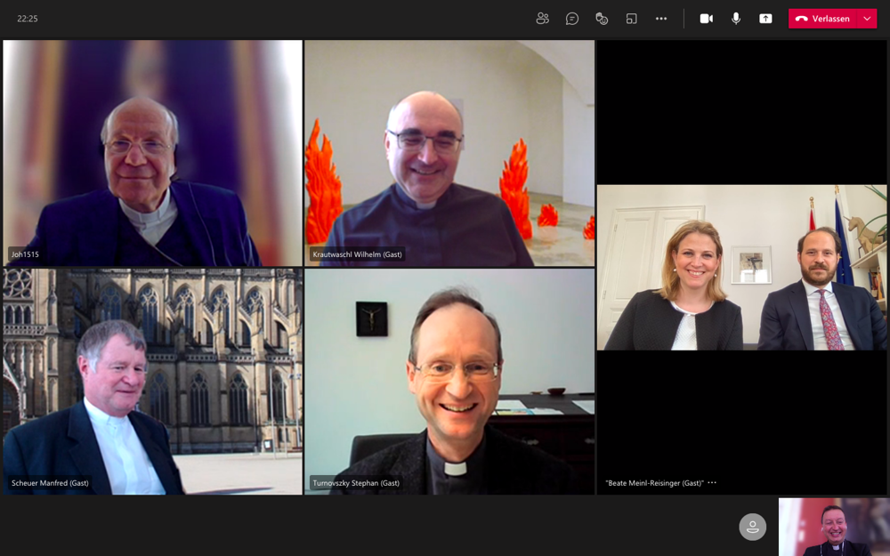 Bischofskonferenz führt Spitzengespräch mit NEOS / Peter Schipka/Screenshot