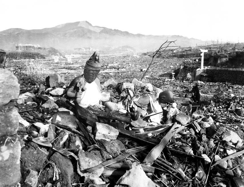 Nagasaki nach dem Atombomben-Abwurf 1945